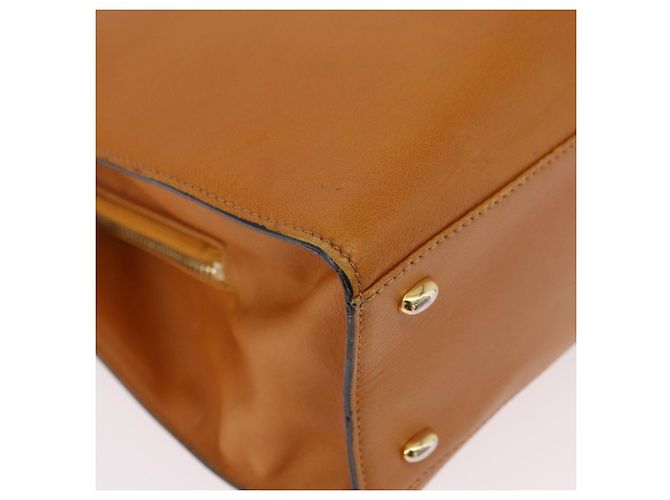 Céline CELINE Kettenhandtasche aus Leder Beige Gold - Ansicht 12