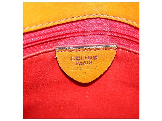 Céline CELINE Kettenhandtasche aus Leder Beige Gold - Ansicht 15