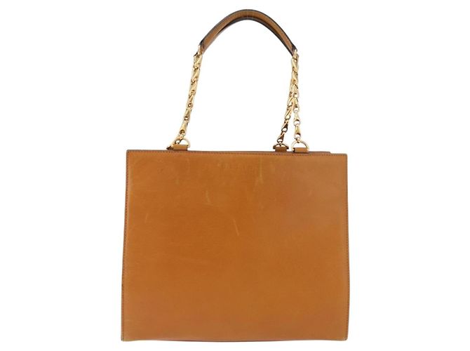 Céline CELINE Kettenhandtasche aus Leder Beige Gold - Ansicht 2