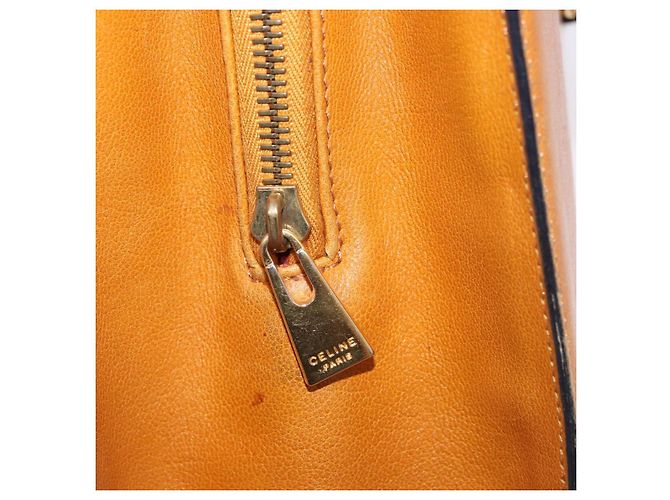 Céline CELINE Kettenhandtasche aus Leder Beige Gold - Ansicht 24
