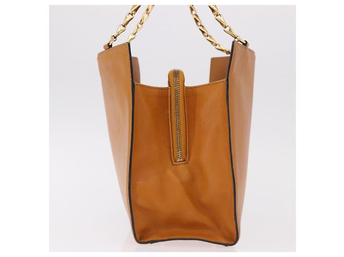 Céline CELINE Kettenhandtasche aus Leder Beige Gold - Ansicht 4