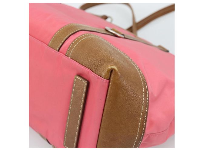 PRADA Tote Bag Leather Nylon Pink Silver - vista 15
