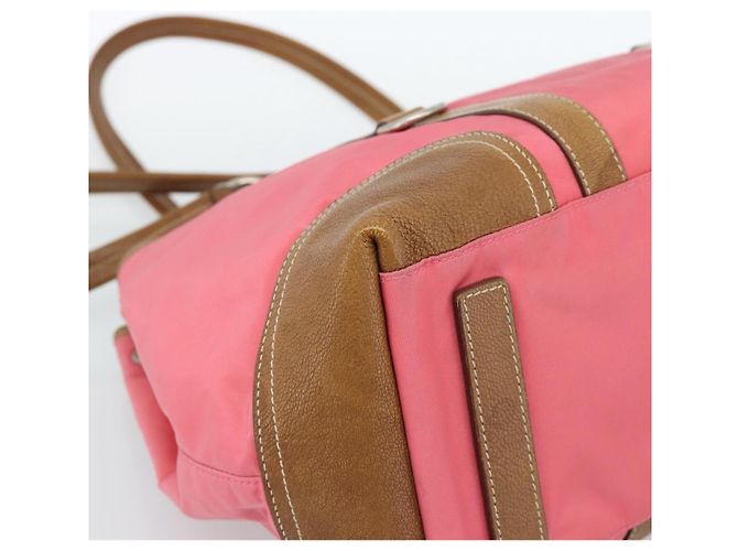 PRADA Tote Bag Leather Nylon Pink Silver - vista 16