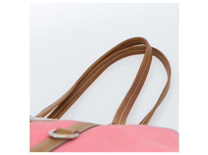 PRADA Tote Bag Leather Nylon Pink Silver - vista 8