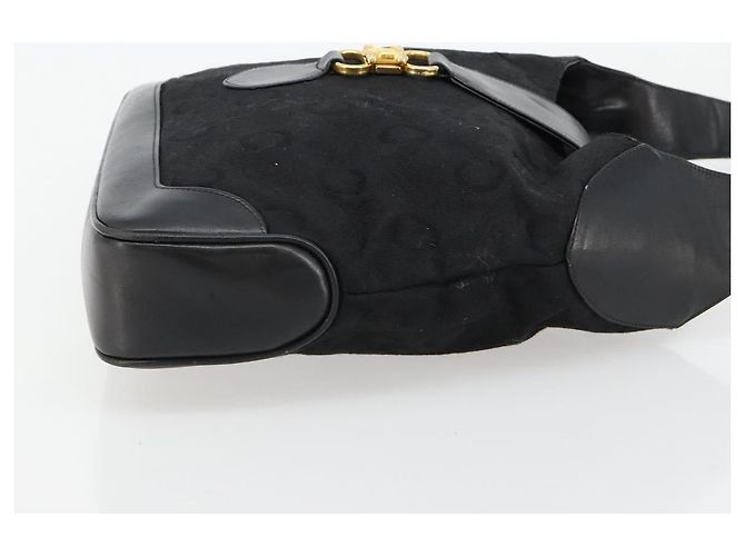 Céline CELINE C Sulky Shoulder Bag Canvas Black Gold - vista 4