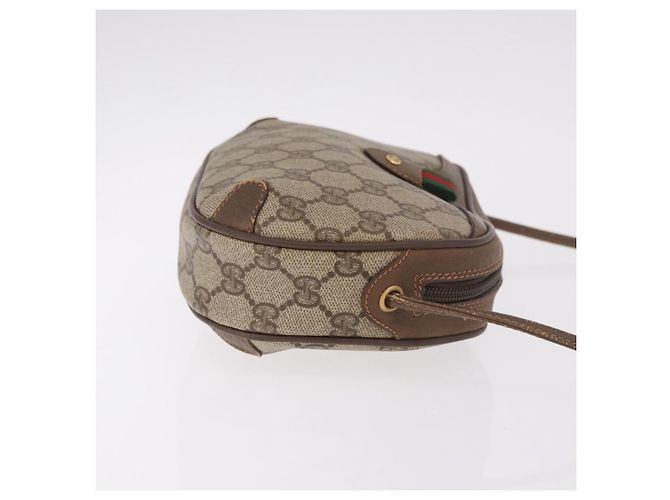 GUCCI GG Supreme Web Sherry Line Bag PVC Beige Gold 89 02 066 - vista 4