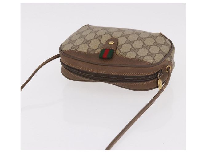 GUCCI GG Supreme Web Sherry Line Bag PVC Beige Gold 89 02 066 - vista 6