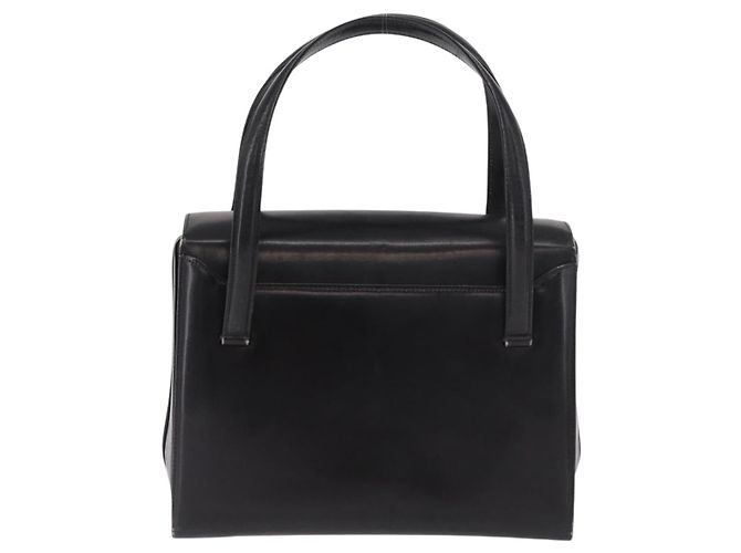 GUCCI Hand Bag Leather Black Gold - vista 3