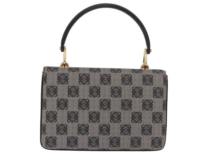 LOEWE Anagram Hand Bag PVC Gray Gold - vista 2