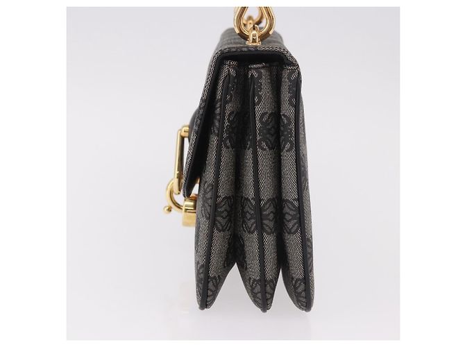 LOEWE Anagram Hand Bag PVC Gray Gold - vista 3