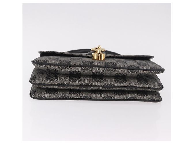 LOEWE Anagram Hand Bag PVC Gray Gold - vista 5