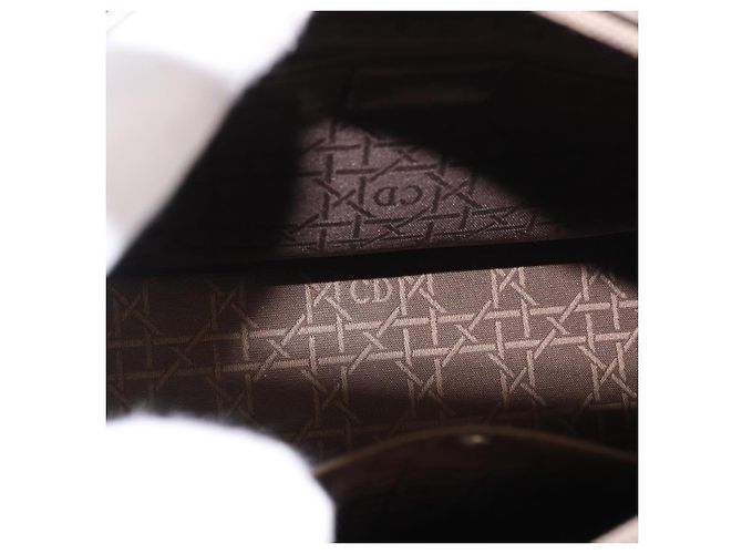 Christian Dior Maris Pearl Bag Patent Leather 2way Bronze Silver - vista 19
