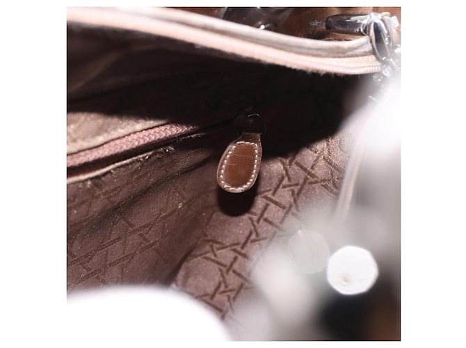 Christian Dior Maris Pearl Bag Patent Leather 2way Bronze Silver - vista 22