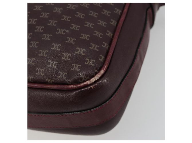 Céline CELINE Sac à épaule en cuir Bordeaux Or - vue 10