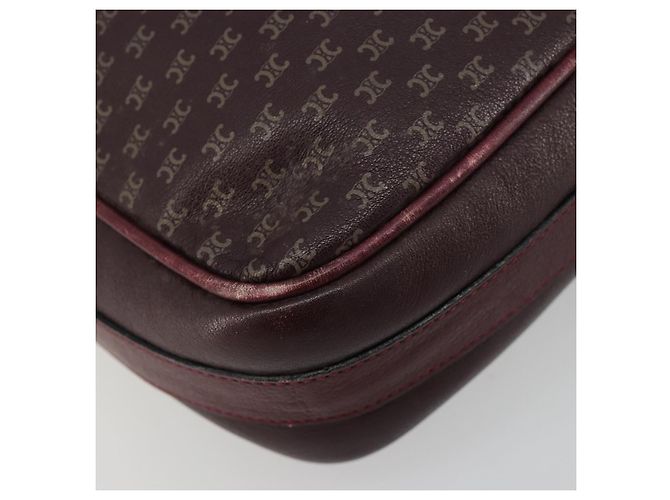 Céline CELINE Sac à épaule en cuir Bordeaux Or - vue 11