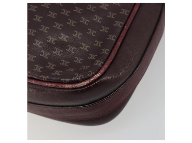 Céline CELINE Sac à épaule en cuir Bordeaux Or - vue 12