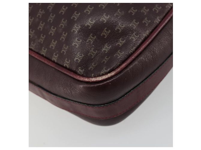 Céline CELINE Sac à épaule en cuir Bordeaux Or - vue 13