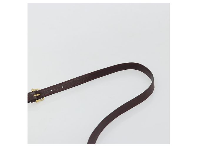 Céline CELINE Sac à épaule en cuir Bordeaux Or - vue 8