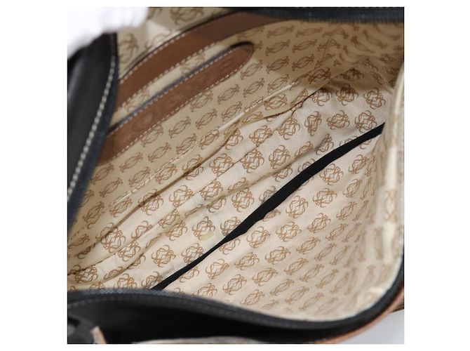 LOEWE Shoulder Bag Leather Black Silver - vista 12