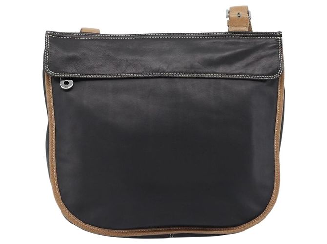 LOEWE Shoulder Bag Leather Black Silver - vista 2