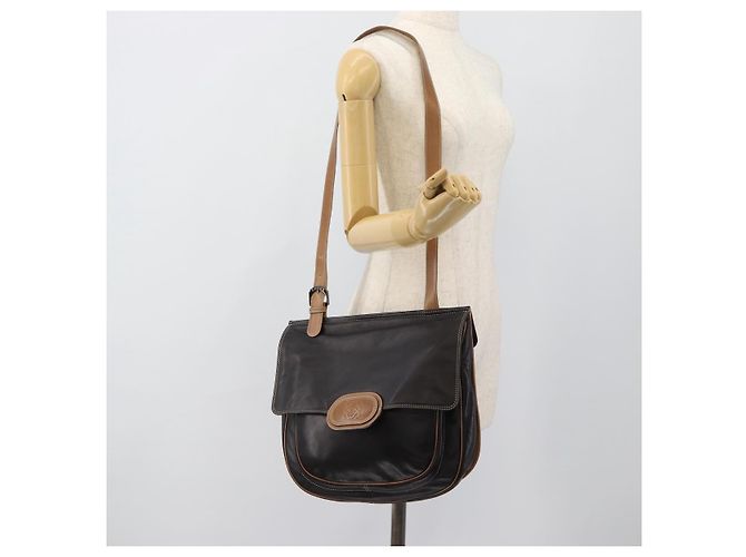 LOEWE Shoulder Bag Leather Black Silver - vista 23