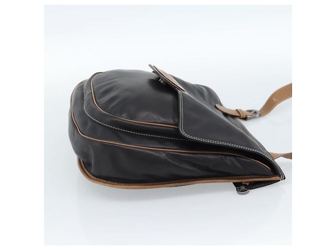 LOEWE Shoulder Bag Leather Black Silver - vista 4