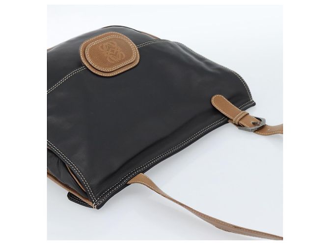 LOEWE Shoulder Bag Leather Black Silver - vista 6