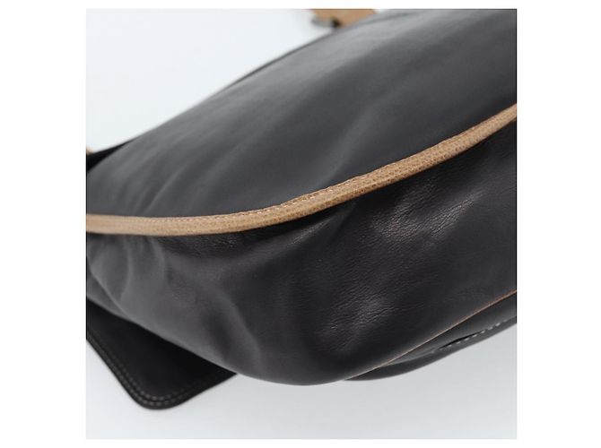 LOEWE Shoulder Bag Leather Black Silver - vista 9
