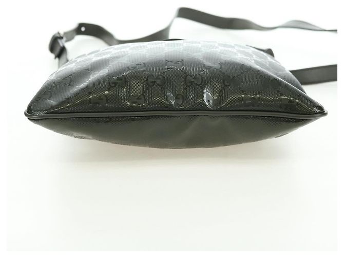 GUCCI GG Implementation Shoulder Bag PVC Silver Khaki 201538 - vista 10