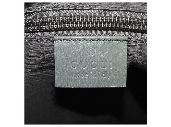 GUCCI GG Implementation Shoulder Bag PVC Silver Khaki 201538 - vista 17