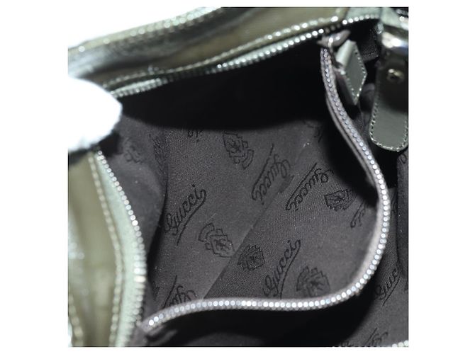 GUCCI GG Implementation Shoulder Bag PVC Silver Khaki 201538 - vista 22