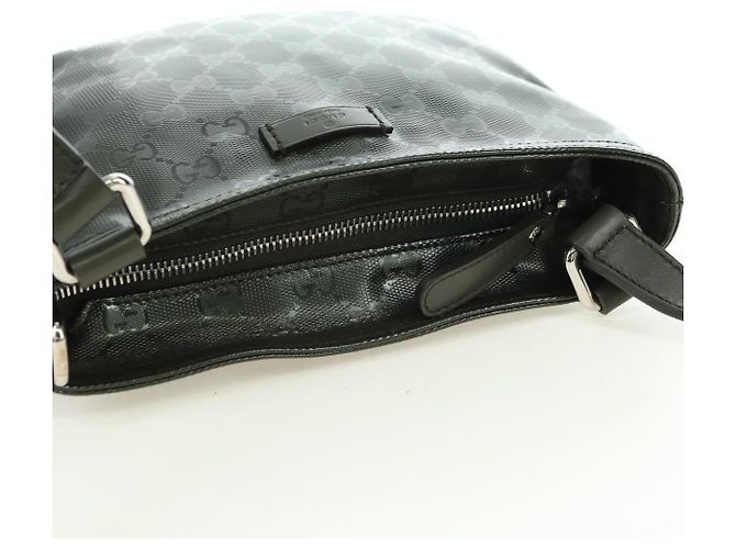 GUCCI GG Implementation Shoulder Bag PVC Silver Khaki 201538 - vista 6