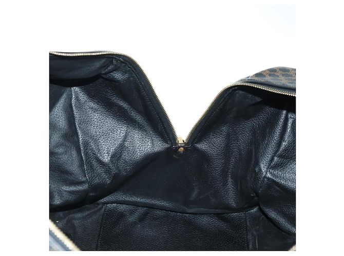 Céline CELINE Macadam Canvas Boston Bag PVC Leather Black Gold - vista 20