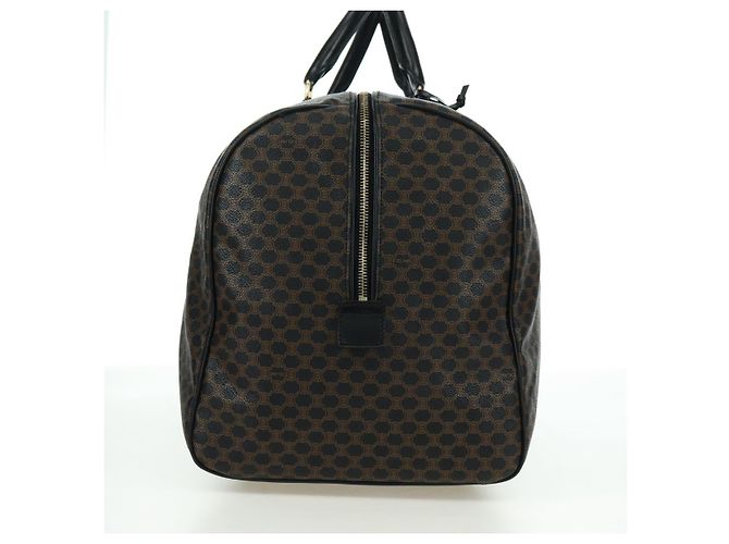 Céline CELINE Macadam Canvas Boston Bag PVC Leather Black Gold - vista 4