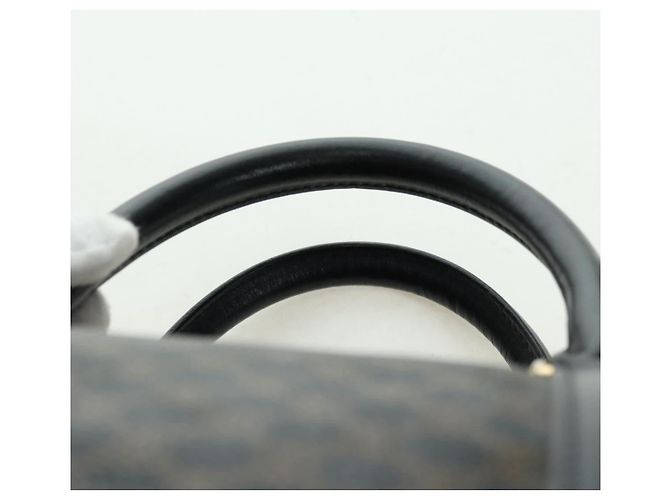 Céline CELINE Macadam Canvas Boston Bag PVC Leather Black Gold - vista 8