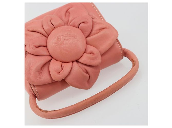 LOEWE Hand Bag Leather Pink Gold - vista 6