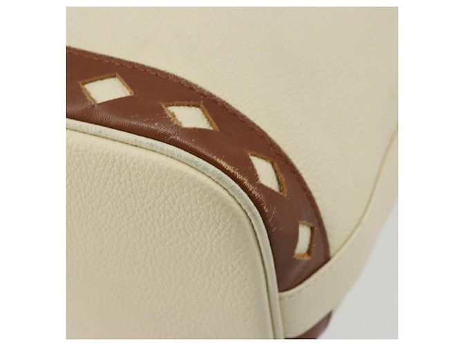 SAINT LAURENT Shoulder Bag Leather Ivory Gold - vista 10