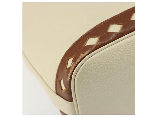 SAINT LAURENT Shoulder Bag Leather Ivory Gold - vista 11