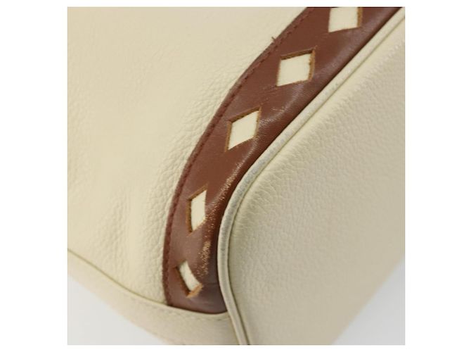 SAINT LAURENT Shoulder Bag Leather Ivory Gold - vista 13