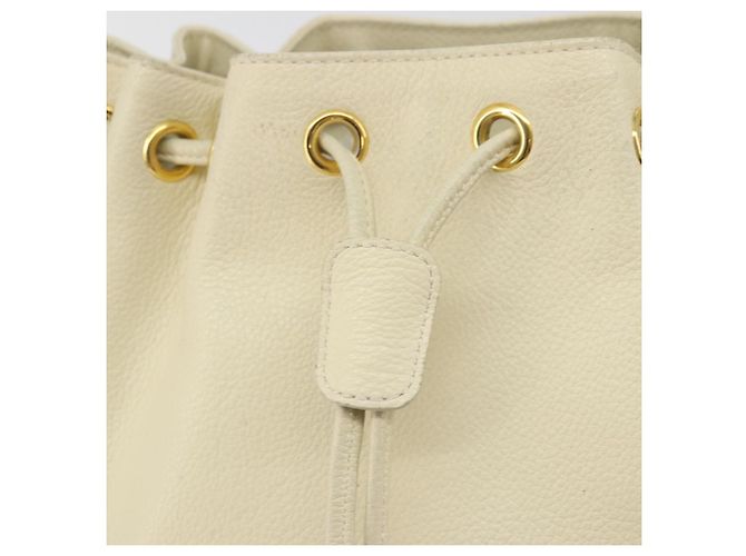 SAINT LAURENT Shoulder Bag Leather Ivory Gold - vista 14