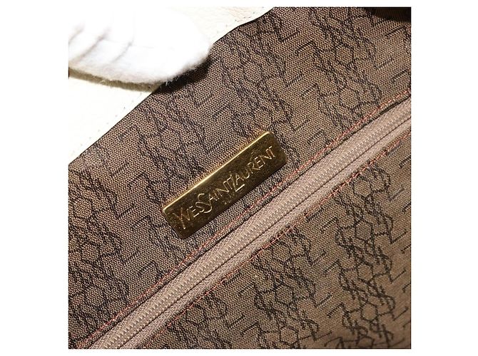 SAINT LAURENT Shoulder Bag Leather Ivory Gold - vista 15