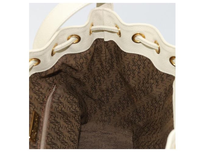 SAINT LAURENT Shoulder Bag Leather Ivory Gold - vista 17