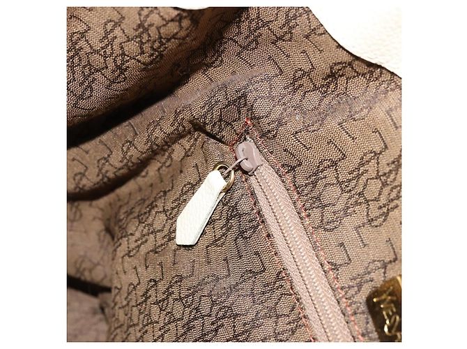 SAINT LAURENT Shoulder Bag Leather Ivory Gold - vista 19