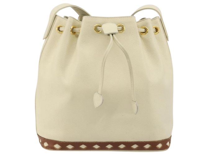 SAINT LAURENT Shoulder Bag Leather Ivory Gold - vista 2