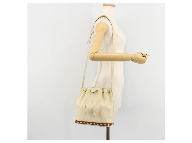 SAINT LAURENT Shoulder Bag Leather Ivory Gold - vista 21