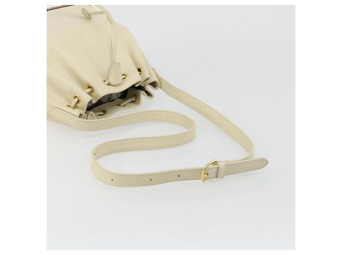 SAINT LAURENT Shoulder Bag Leather Ivory Gold - vista 7