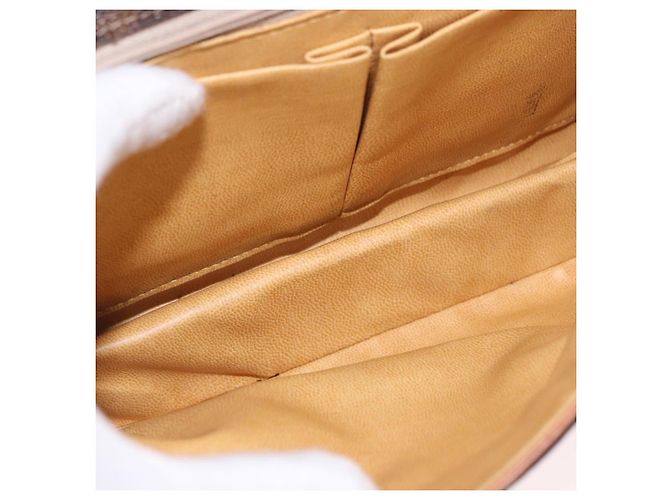 Céline CELINE Macadam Canvas Chain Shoulder Bag PVC Leather Brown Gold - vista 17
