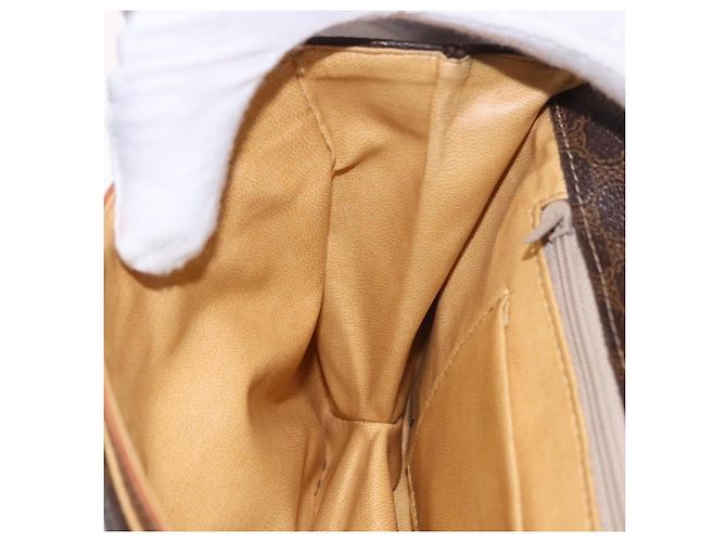 Céline CELINE Macadam Canvas Chain Shoulder Bag PVC Leather Brown Gold - vista 20