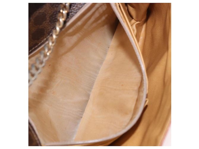 Céline CELINE Macadam Canvas Chain Shoulder Bag PVC Leather Brown Gold - vista 22