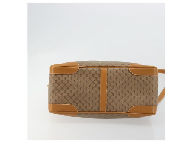 GUCCI Micro GG Supreme Hand Bag PVC Beige Gold 002 104 0033 - vista 11